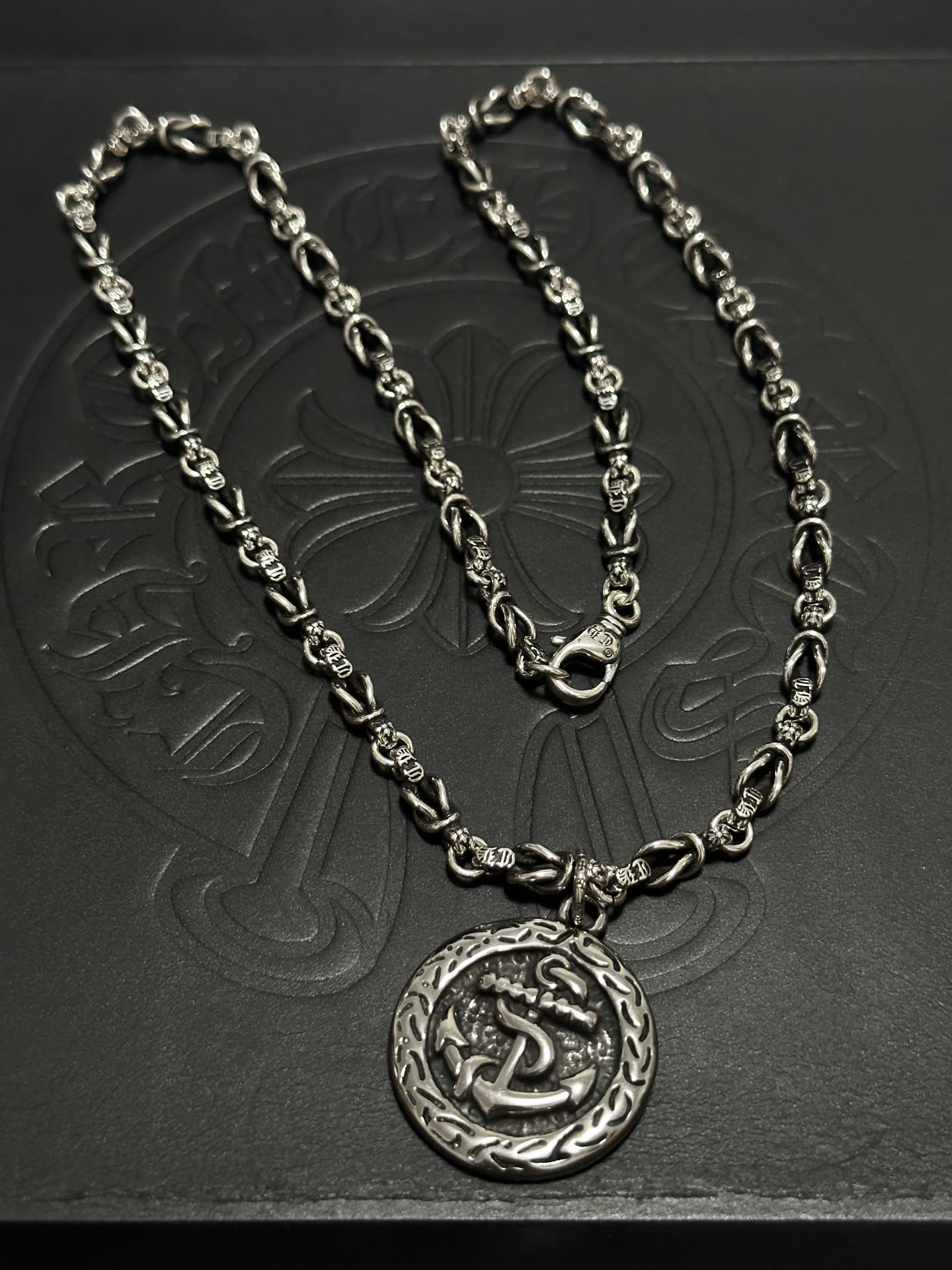 Chrome Hearts Silver Anchor Pendant Necklace